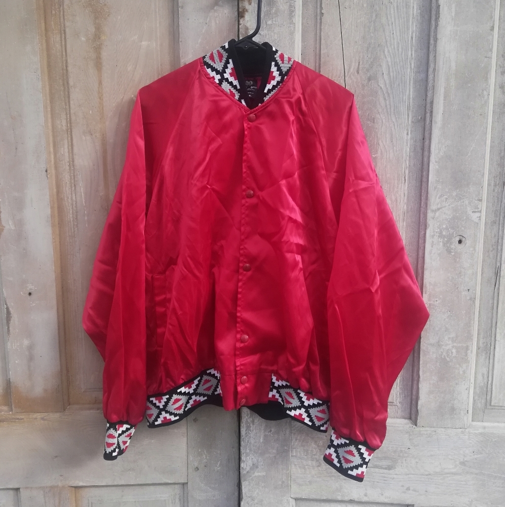 Vintage Red Satin Rodeo Jacket